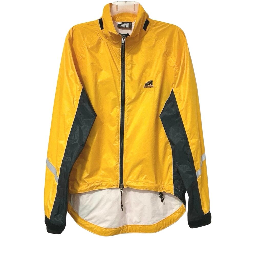 Shower Pass Vintage Cycling Waterproof Yellow Nylon Rain Jacket Women’s Size M